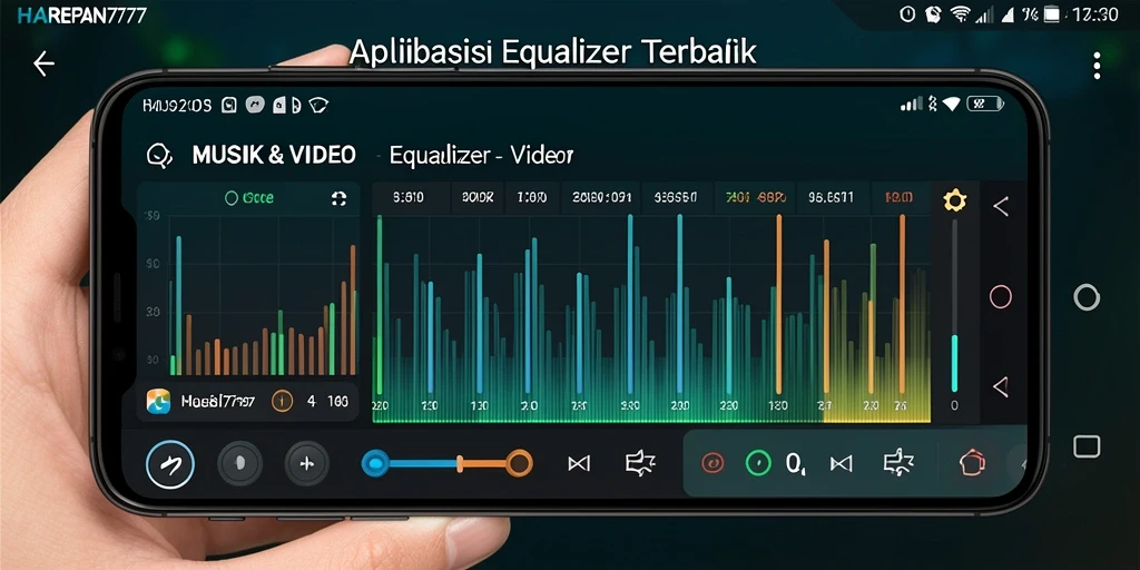 Antarmuka pengguna HARAPAN777 yang intuitif dengan berbagai fungsi Equalizer.